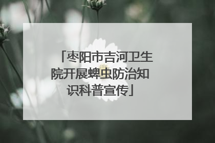枣阳市吉河卫生院开展蜱虫防治知识科普宣传