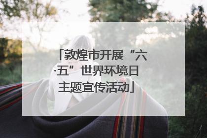 敦煌市开展“六·五”世界环境日主题宣传活动