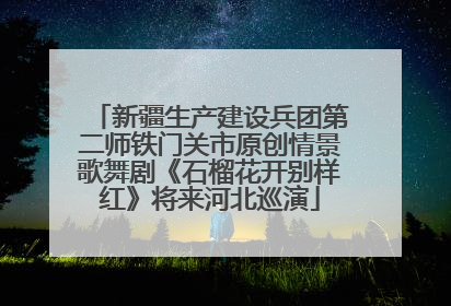 新疆生产建设兵团第二师铁门关市原创情景歌舞剧《石榴花开别样红》将来河北巡演