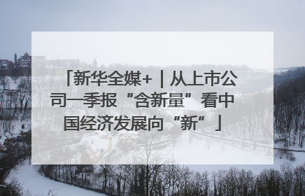 新华全媒+｜从上市公司一季报“含新量”看中国经济发展向“新”