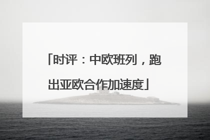 时评：中欧班列，跑出亚欧合作加速度