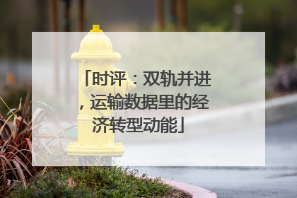 时评：双轨并进，运输数据里的经济转型动能