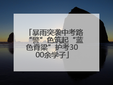 暴雨突袭中考路“警”色筑起“蓝色脊梁”护考3000余学子