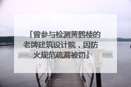 曾参与检测黄鹤楼的老牌建筑设计院，因防火规范疏漏被罚
