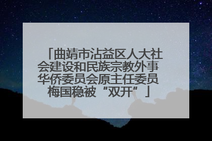 曲靖市沾益区人大社会建设和民族宗教外事华侨委员会原主任委员梅国稳被“双开”