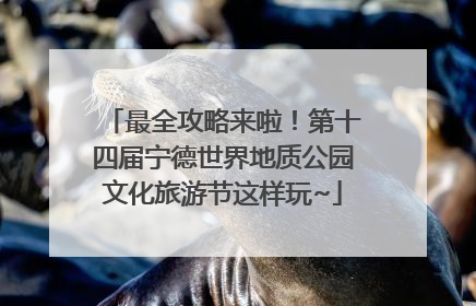 最全攻略来啦！第十四届宁德世界地质公园文化旅游节这样玩~