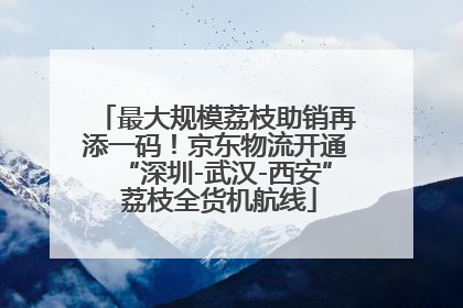 最大规模荔枝助销再添一码！京东物流开通“深圳-武汉-西安” 荔枝全货机航线
