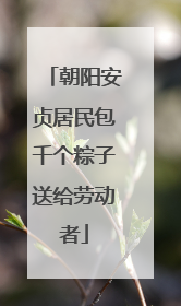 朝阳安贞居民包千个粽子送给劳动者