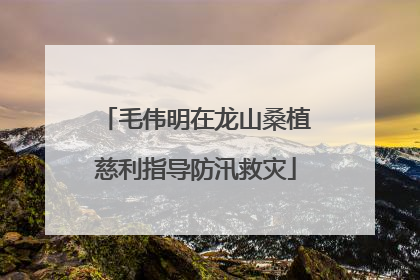毛伟明在龙山桑植慈利指导防汛救灾