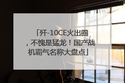 歼-10CE火出圈，不愧是猛龙！国产战机霸气名称大盘点