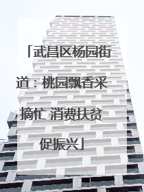 武昌区杨园街道：桃园飘香采摘忙 消费扶贫促振兴