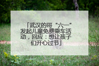 武汉的哥“六一”发起儿童免费乘车活动，回应：想让孩子们开心过节