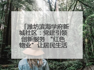 潍坊滨海学府新城社区：党建引领创新服务 “红色物业”让居民生活“幸福满格”