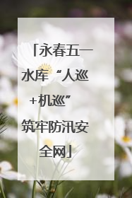 永春五一水库“人巡+机巡” 筑牢防汛安全网