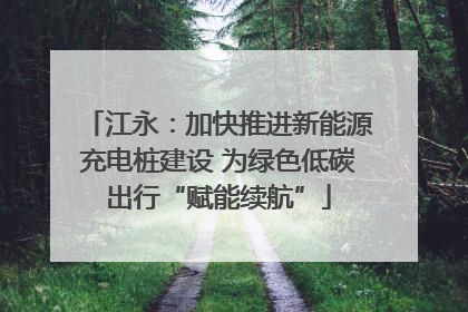 江永：加快推进新能源充电桩建设 为绿色低碳出行“赋能续航”