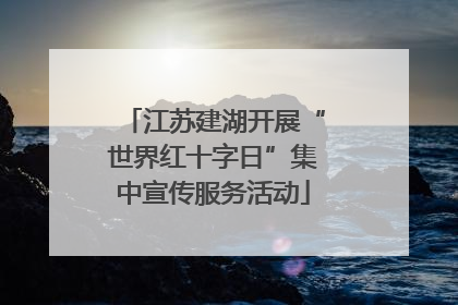 江苏建湖开展“世界红十字日”集中宣传服务活动