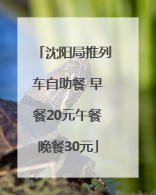 沈阳局推列车自助餐 早餐20元午餐晚餐30元