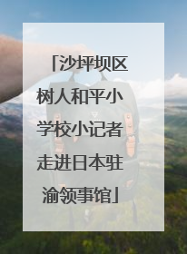 沙坪坝区树人和平小学校小记者走进日本驻渝领事馆