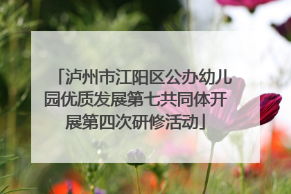 泸州市江阳区公办幼儿园优质发展第七共同体开展第四次研修活动