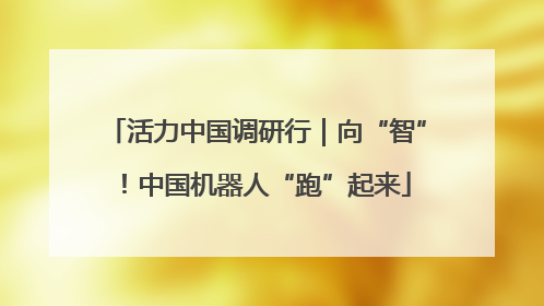 活力中国调研行｜向“智”！中国机器人“跑”起来
