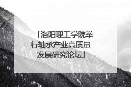 洛阳理工学院举行轴承产业高质量发展研究论坛