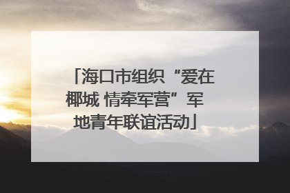 海口市组织“爱在椰城 情牵军营”军地青年联谊活动