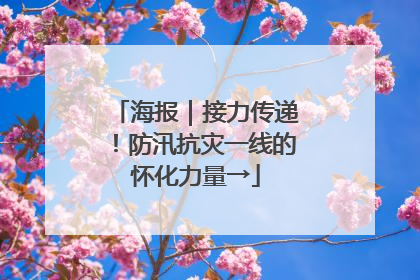海报｜接力传递！防汛抗灾一线的怀化力量→