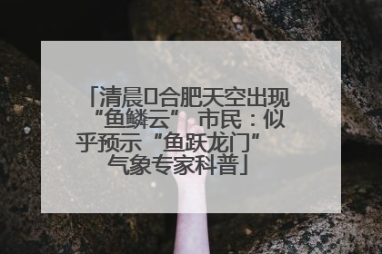 清晨﻿合肥天空出现“鱼鳞云” 市民：似乎预示“鱼跃龙门” 气象专家科普
