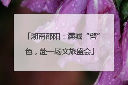 湖南邵阳：满城“警”色，赴一场文旅盛会