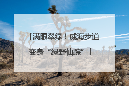 满眼翠绿！威海步道变身“绿野仙踪”