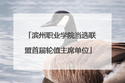 滨州职业学院当选联盟首届轮值主席单位