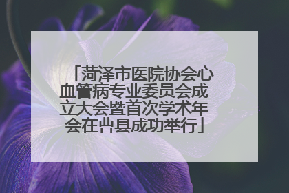 菏泽市医院协会心血管病专业委员会成立大会暨首次学术年会在曹县成功举行