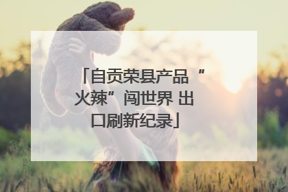 自贡荣县产品“火辣”闯世界 出口刷新纪录