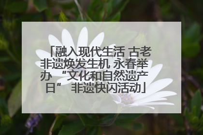 融入现代生活 古老非遗焕发生机 永春举办 “文化和自然遗产日” 非遗快闪活动