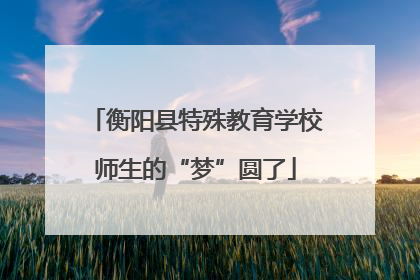 衡阳县特殊教育学校师生的“梦”圆了