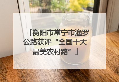 衡阳市常宁市渔罗公路获评“全国十大最美农村路”