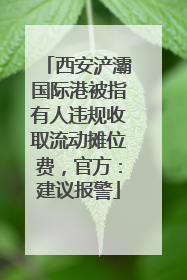 西安浐灞国际港被指有人违规收取流动摊位费，官方：建议报警