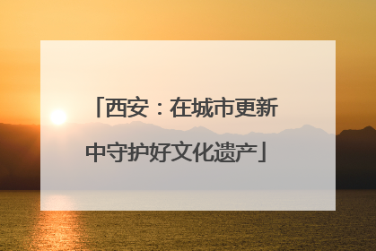 西安：在城市更新中守护好文化遗产