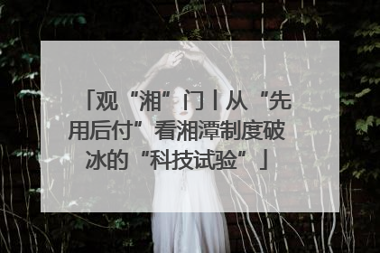 观“湘”门丨从“先用后付”看湘潭制度破冰的“科技试验”