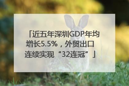 近五年深圳GDP年均增长5.5%，外贸出口连续实现“32连冠”