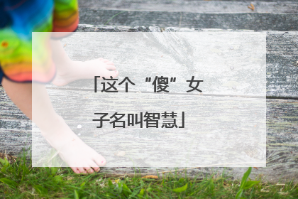 这个“傻”女子名叫智慧