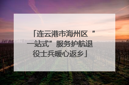 连云港市海州区“一站式”服务护航退役士兵暖心返乡