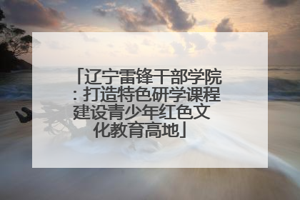 辽宁雷锋干部学院：打造特色研学课程 建设青少年红色文化教育高地
