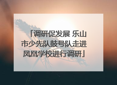 调研促发展 乐山市少先队鼓号队走进凤凰学校进行调研