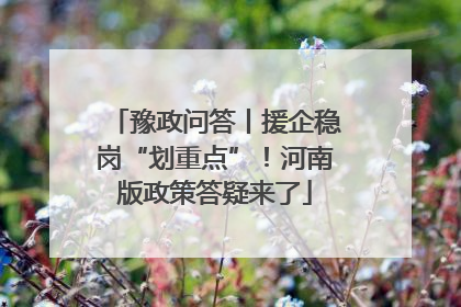 豫政问答丨援企稳岗“划重点”！河南版政策答疑来了