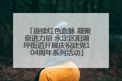 赓续红色血脉 凝聚奋进力量 永定区阳湖坪街道开展庆祝建党104周年系列活动