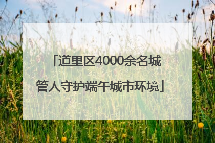 道里区4000余名城管人守护端午城市环境