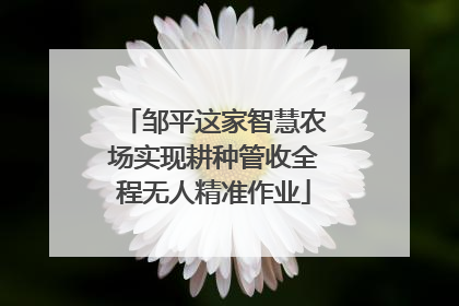 邹平这家智慧农场实现耕种管收全程无人精准作业