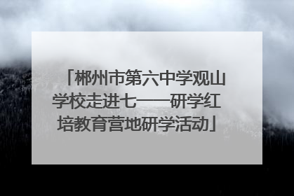 郴州市第六中学观山学校走进七一一研学红培教育营地研学活动