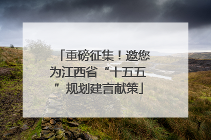 重磅征集！邀您为江西省“十五五”规划建言献策